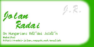 jolan radai business card